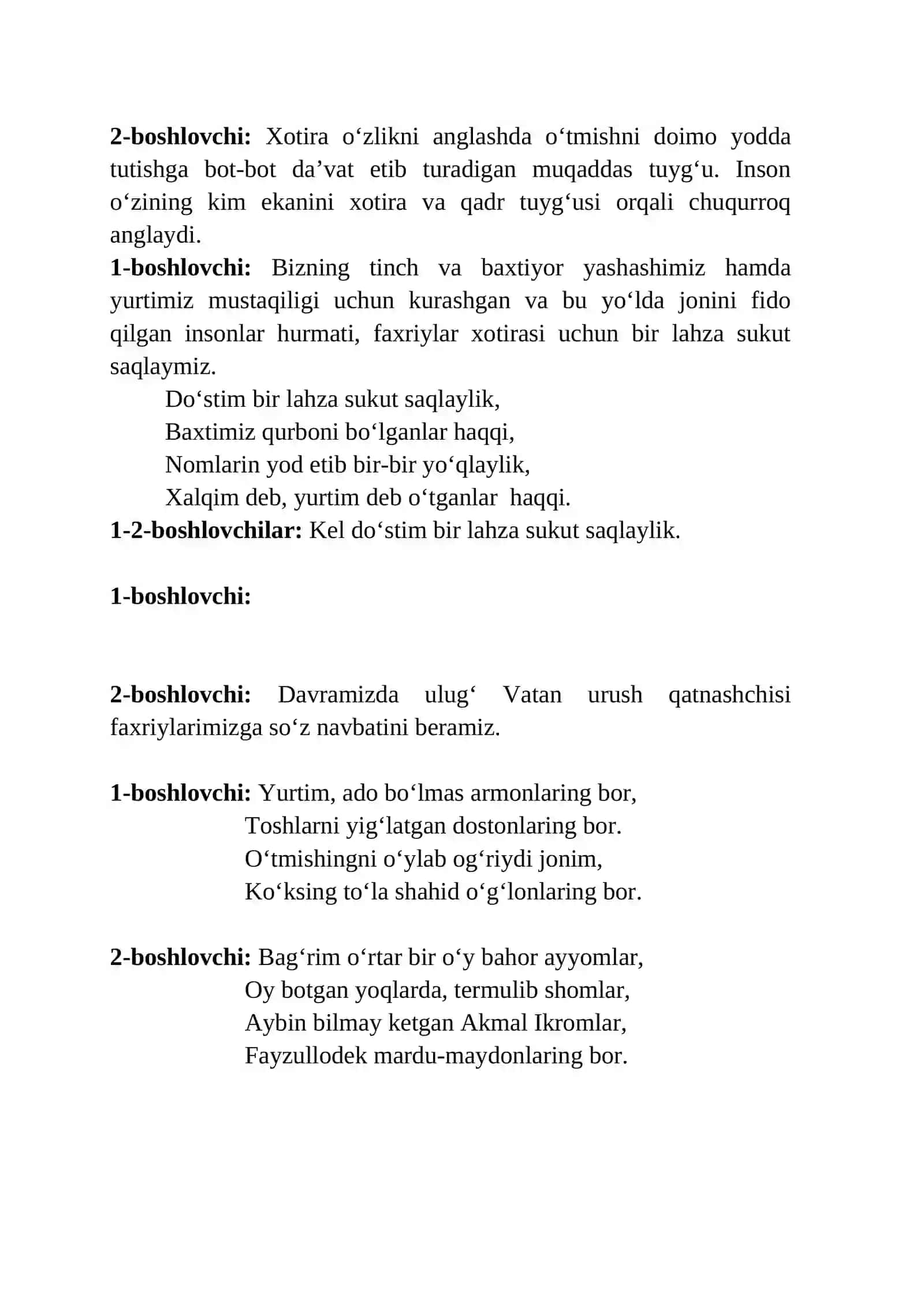 Xotira va qadrlash kuni 4