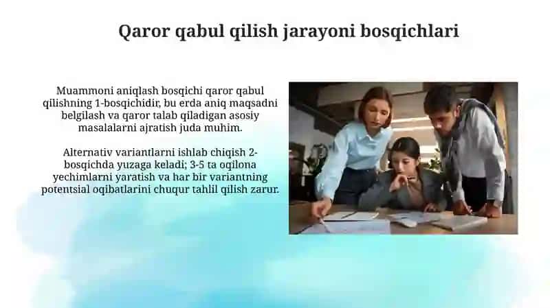 Boshqaruv qarorlari 4
