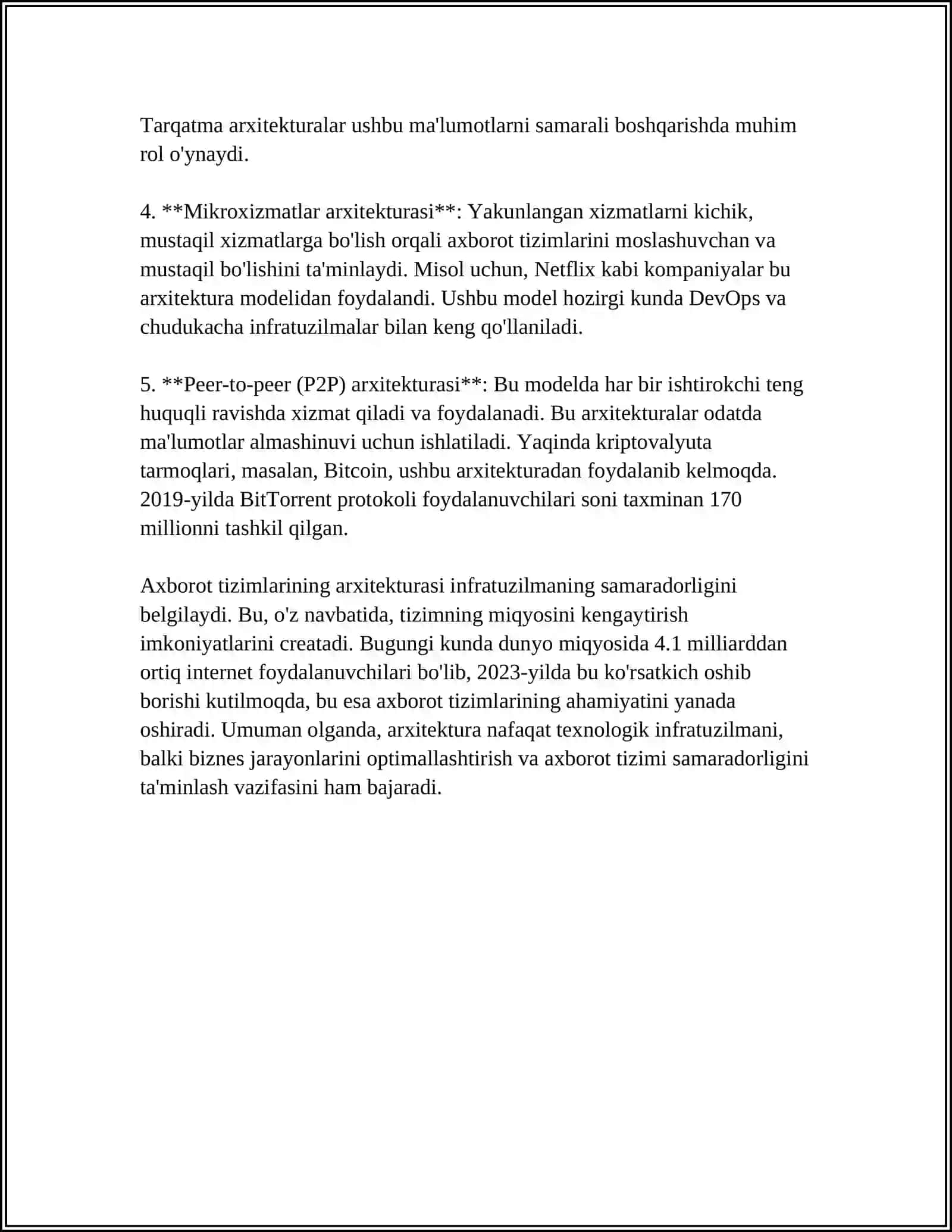 AXBOROT TIZIMINING ASOSIY TARKIBIY QISMLARI 4