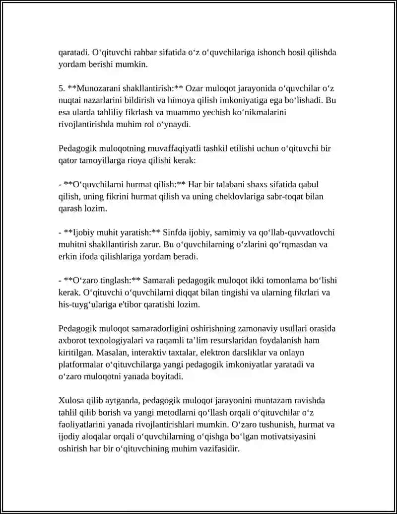 PEDAGOGIK MULOQOTNING KONFLIKTOGENLIGI PROFILAKTIKASI 4