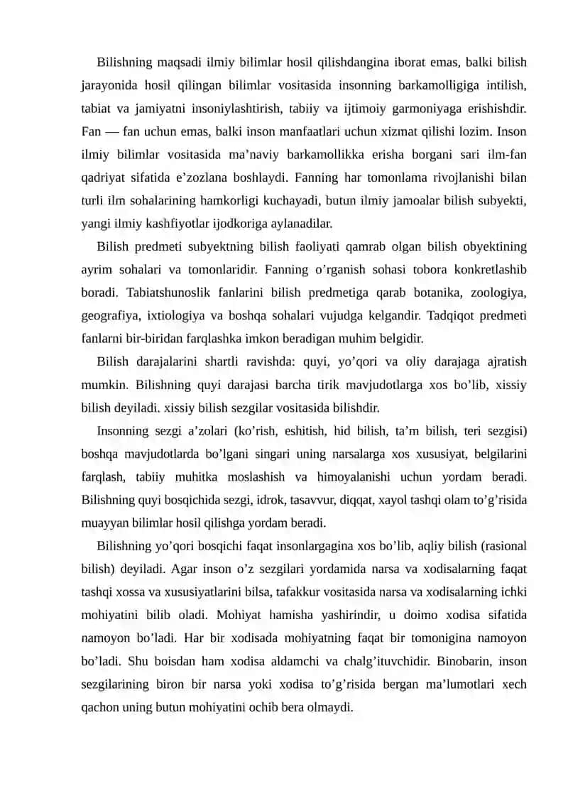 Gnoseologiya bilish falsafasi 4