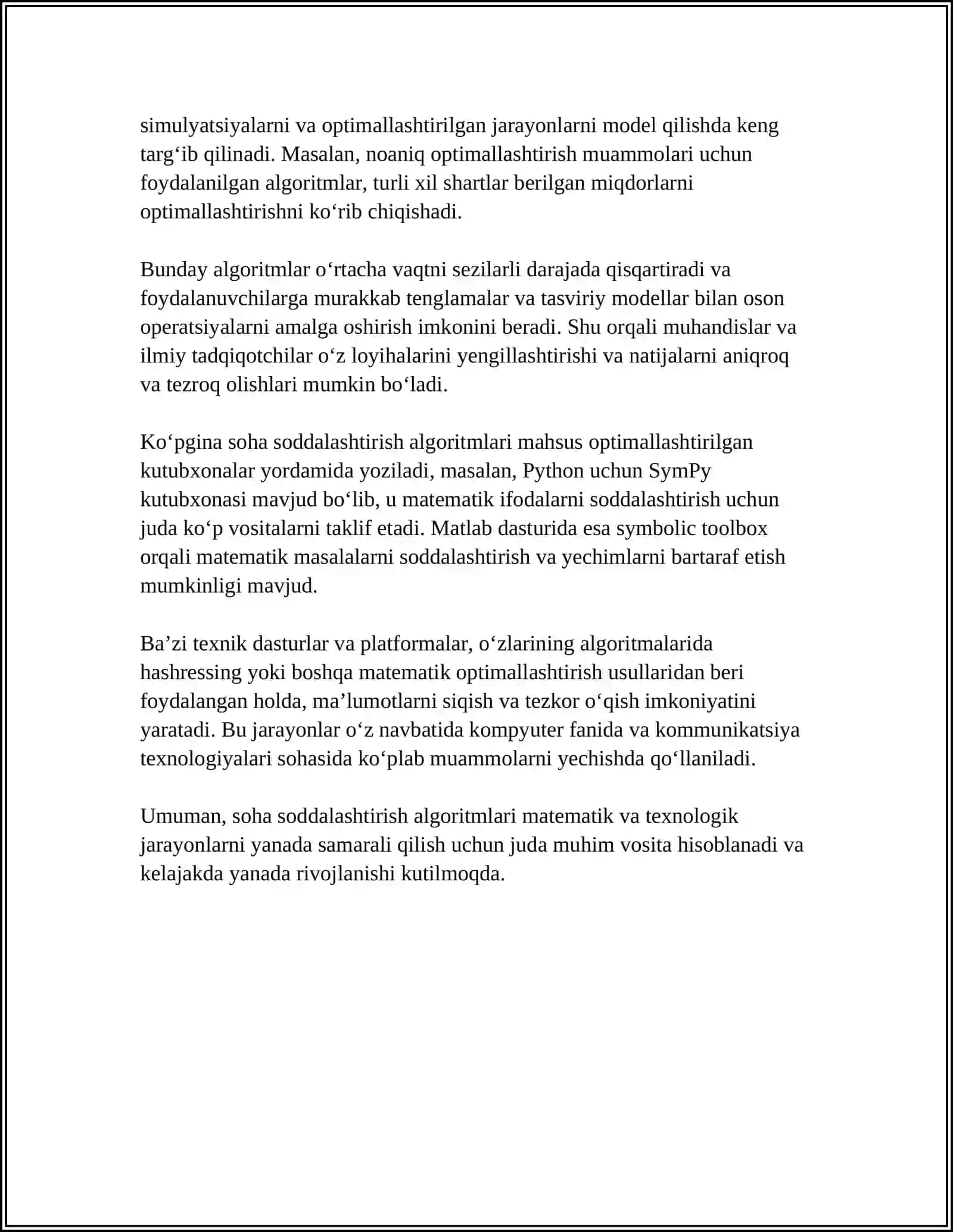 SARALASH ALGORITMLARI. SARALASH ALGORITMLARINING MURAKKABLIGI 4