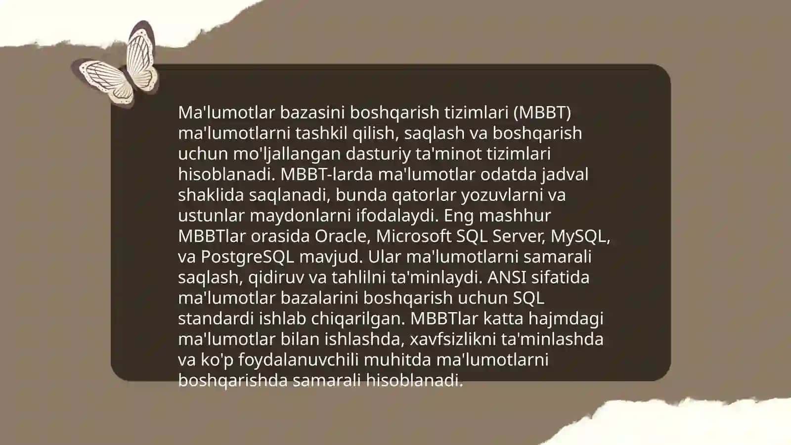 Axborotni qayta ishlash texnologiyalari 4