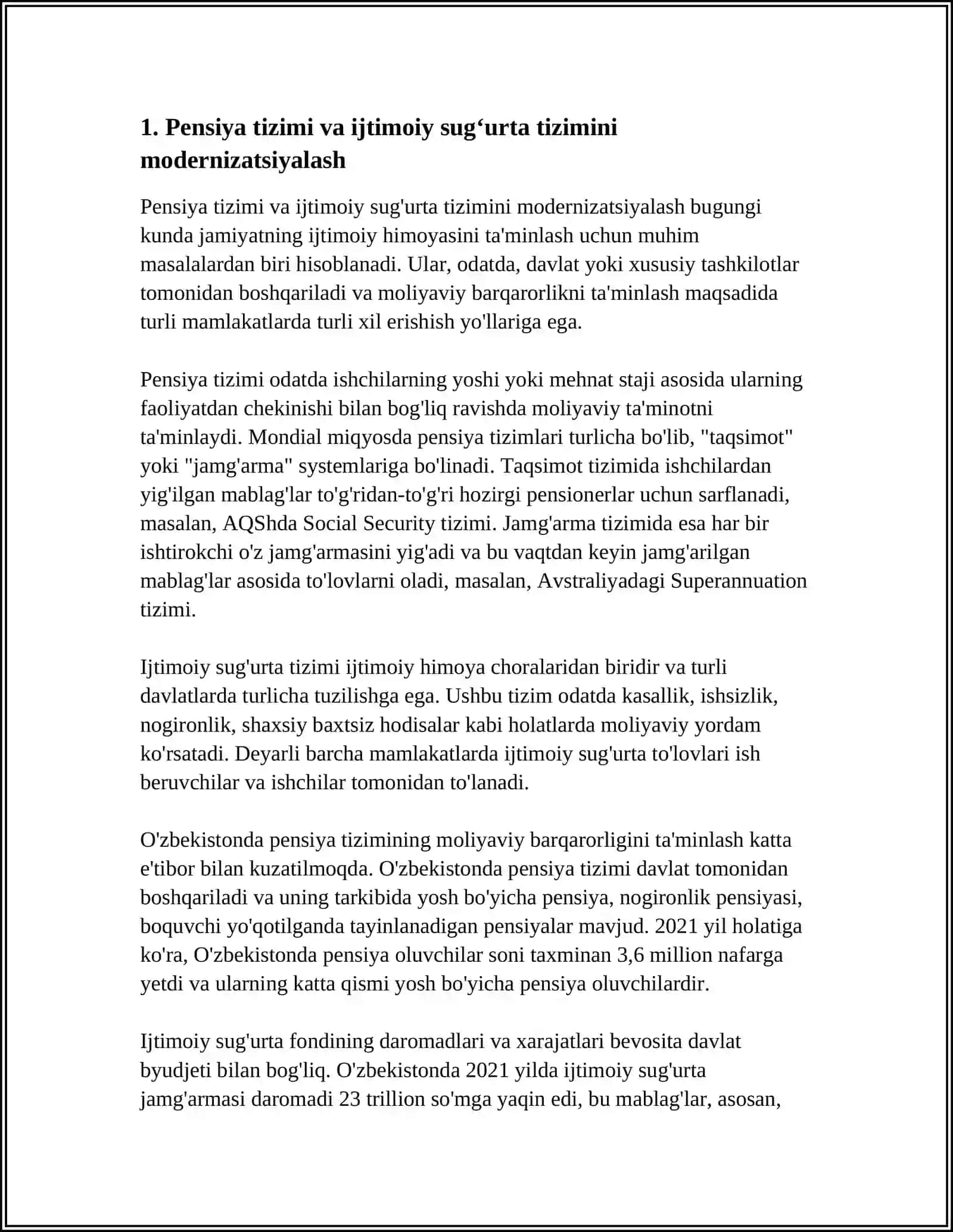 O’ZBEKISTON RESPUBLIKASIDA IJTIMOIY SOHADAGI ISLOHOTLAR 4
