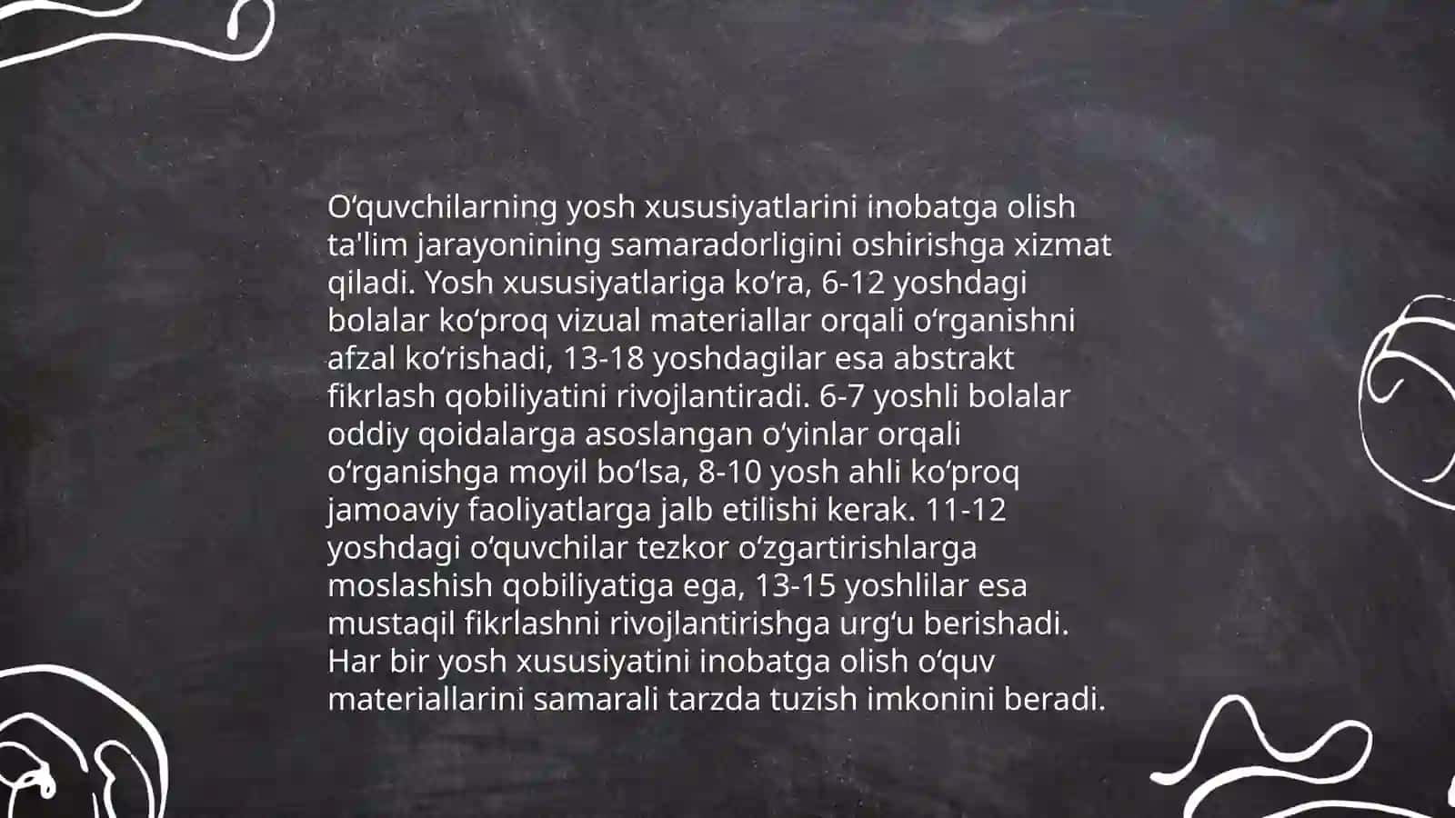 Tarbiya usullarini tanlashga qo’yiladigan talablar 4