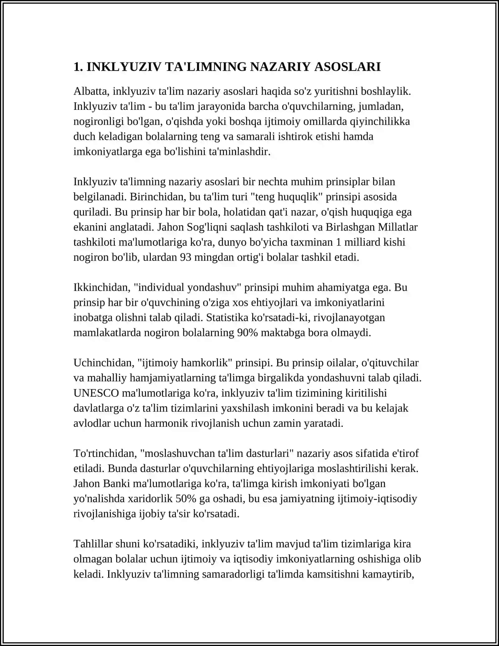INKLYUZIV TA'LIMNING NAZARIY ASOSLARI 4