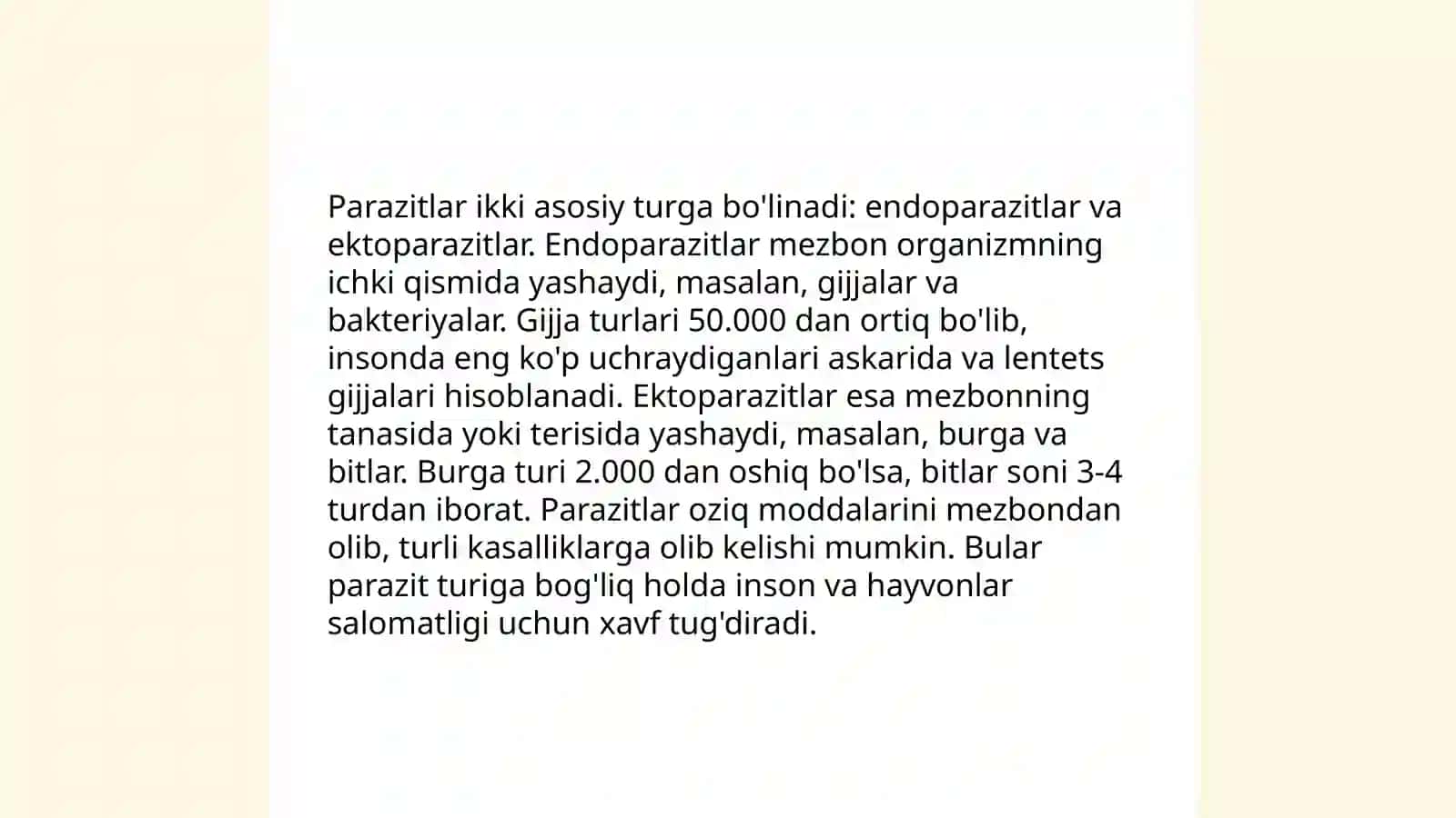 Parazitizim va parazitlar togʼrisida 4
