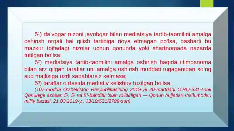 DA’VO ARIZASINI KO‘RMASDAN QOLDIRISH 4