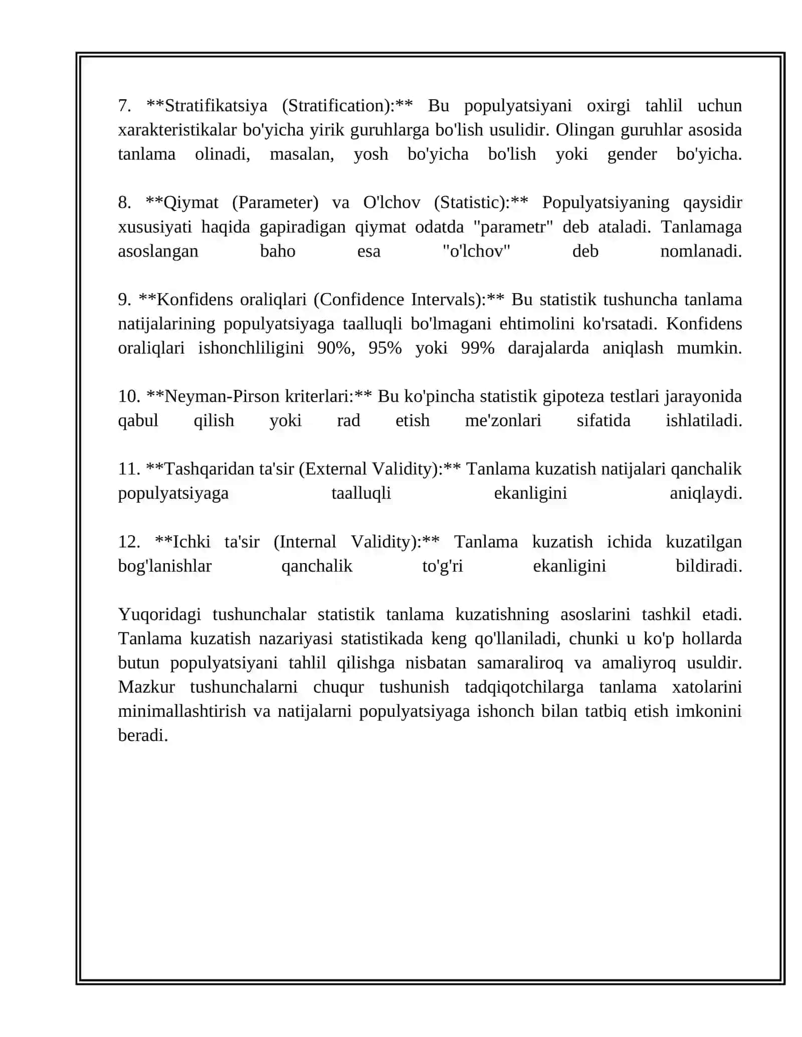 TANLAMA KUZATISHDA TOPLAM BELGILARI mavzusida tayyor mustaqil ta'lim 4