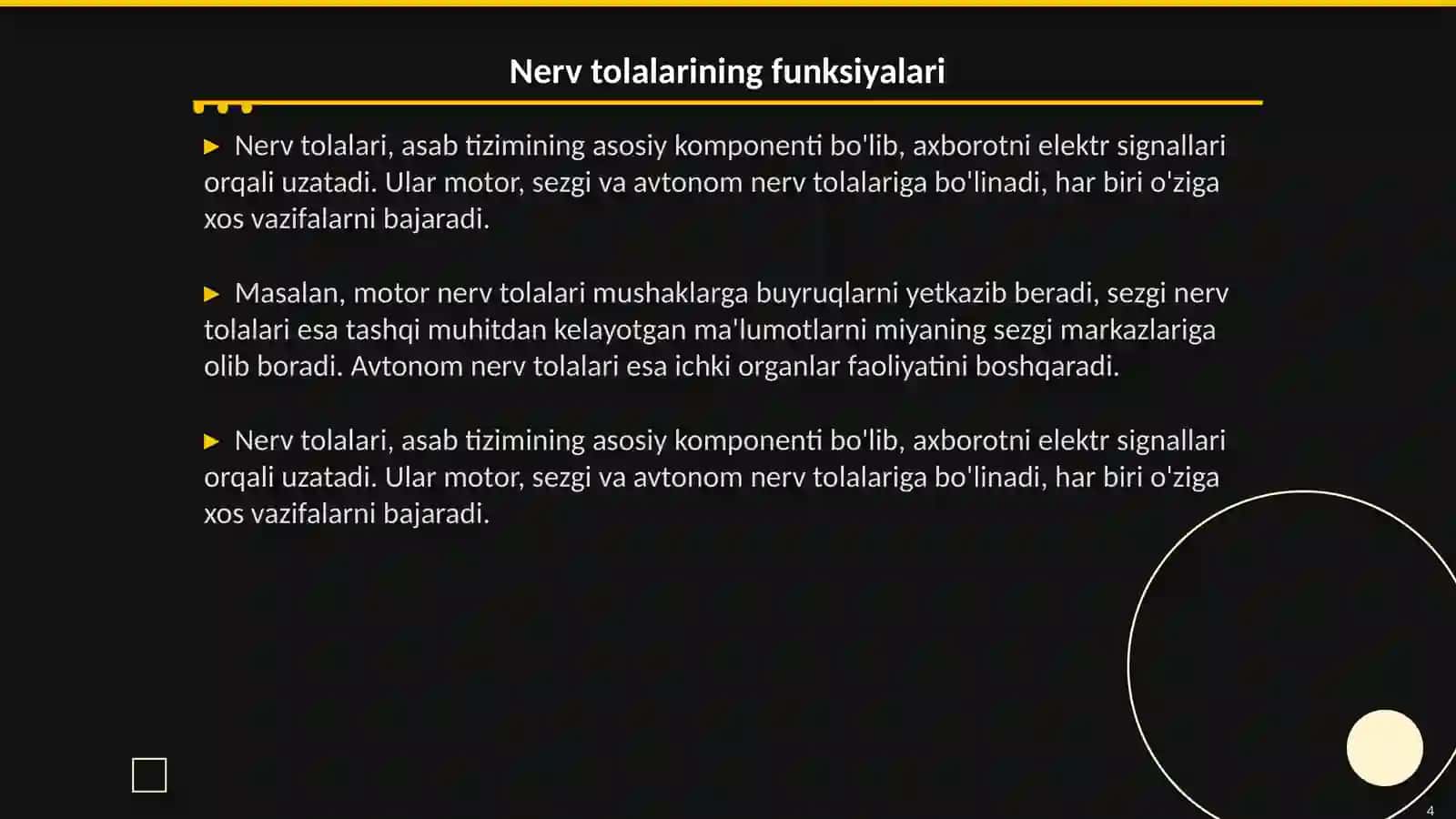 Nerv Tolalari va Nerv Ohirlari 4