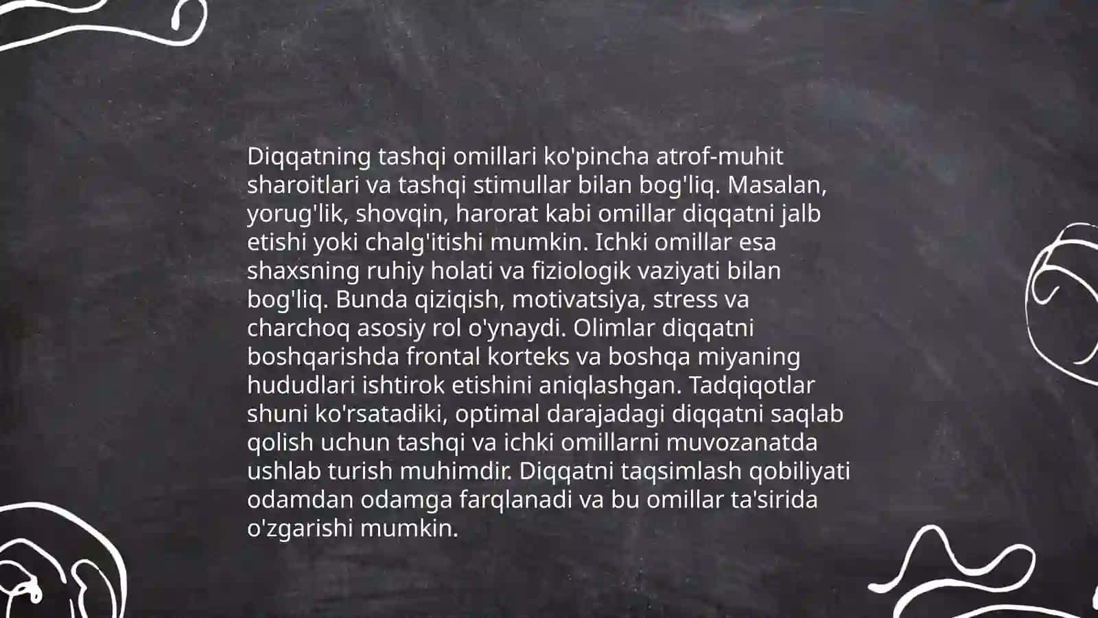 Diqqat haqida nazaryalar 4