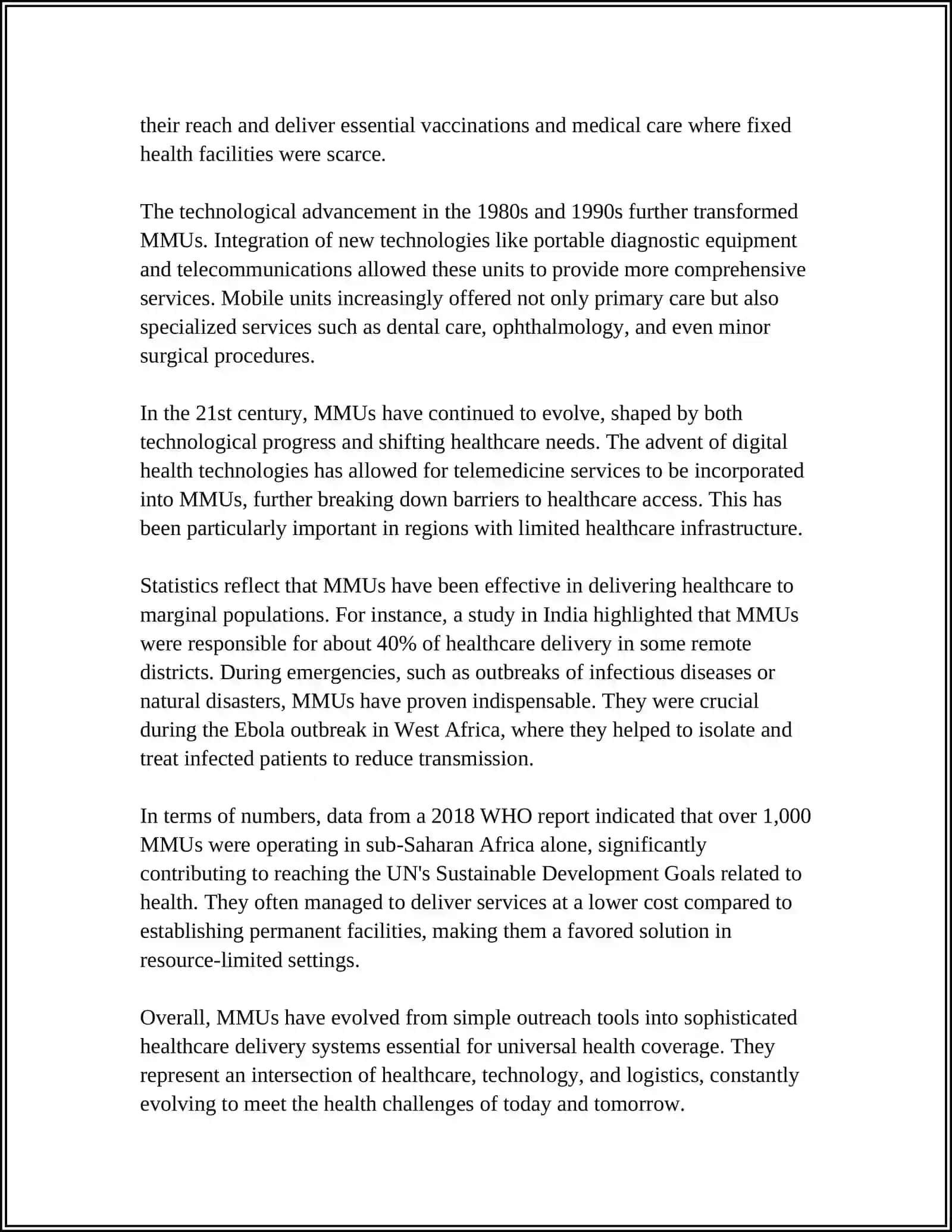 MOBILE MEDICAL UNITS IN THE WORLD 4