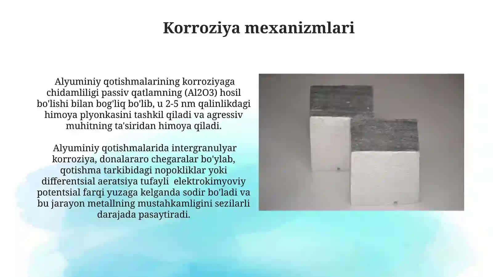Alyuminiy qotishmalarining korroziyaga chidamliligi 4
