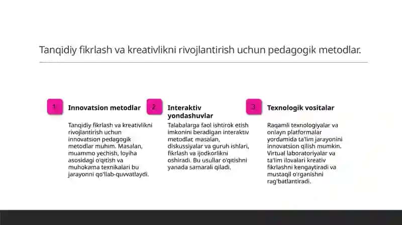 Tanqidiy pedagogika va taʼlimda kreativ yondashuvlar 4