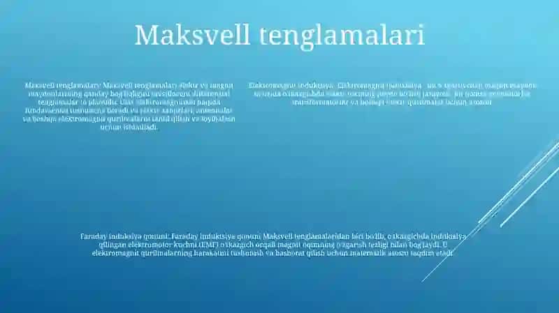 Elektromagnit Induksiyasi Xodisasining Faradey Maksvel Talqini 4