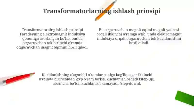Trasformatorlar va ularning ishlash prinsiplari 4