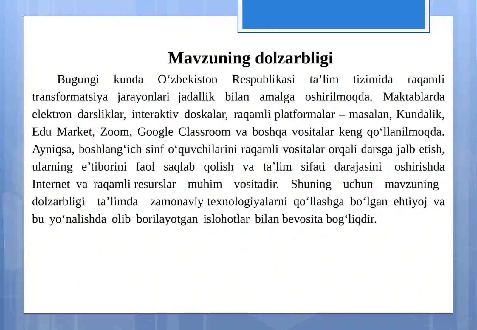Internet va raqamli resurslarni boshlang‘ich ta’limda samarali qo‘llash 4
