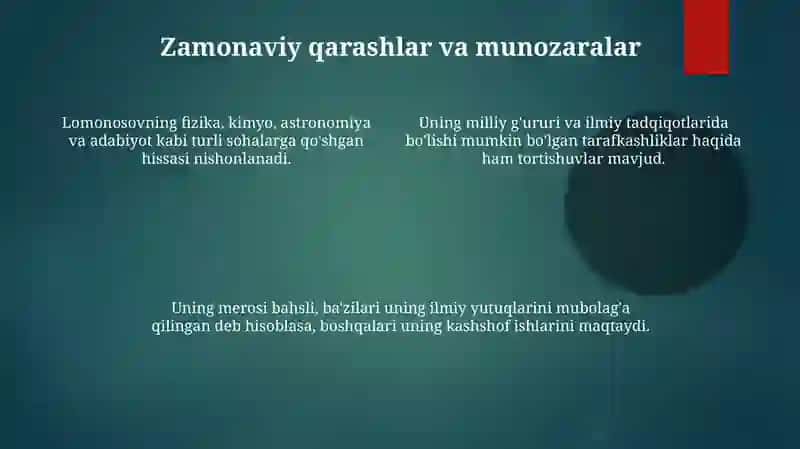 Lomonosov hayoti va ilmiy faoliyati 4