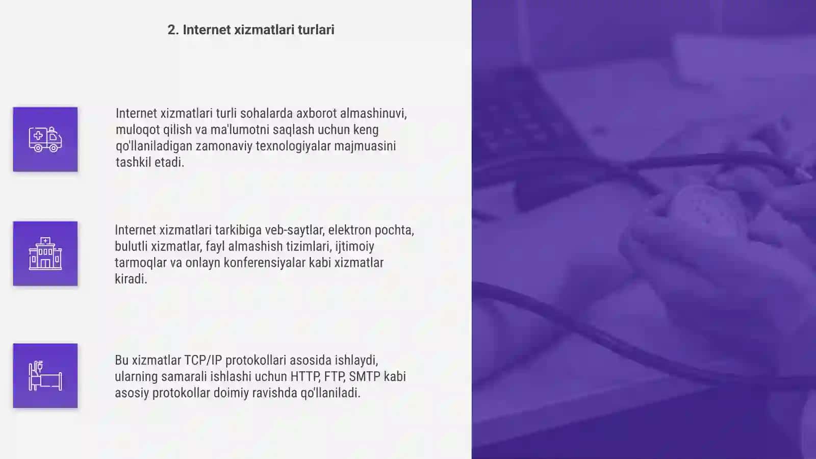 Internet xizmatlari va uning dasturiy ta'minoti 4