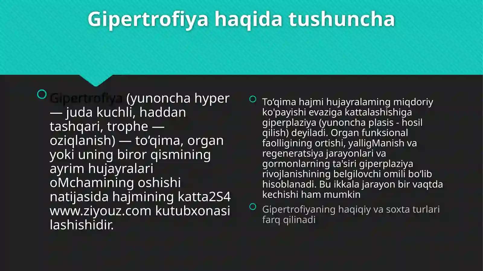 Gipertrofiya va uning turlari 4