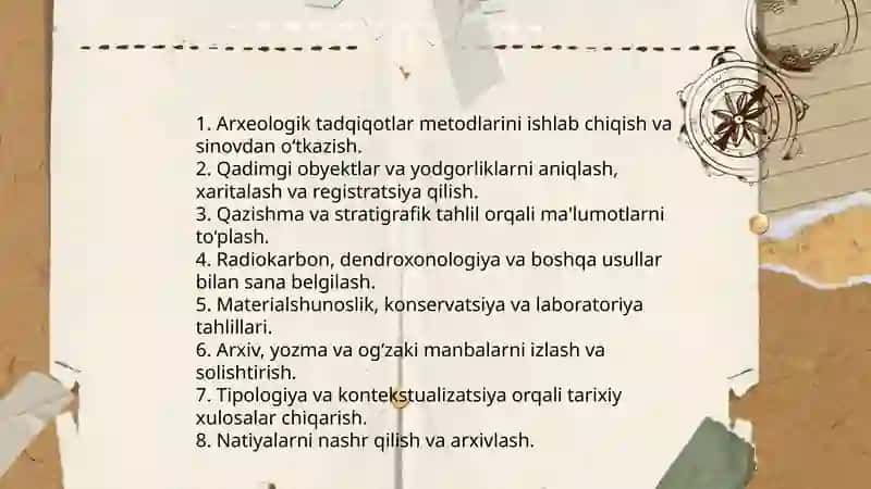 Arxeologiya fanining maqsad va vazifalari 4