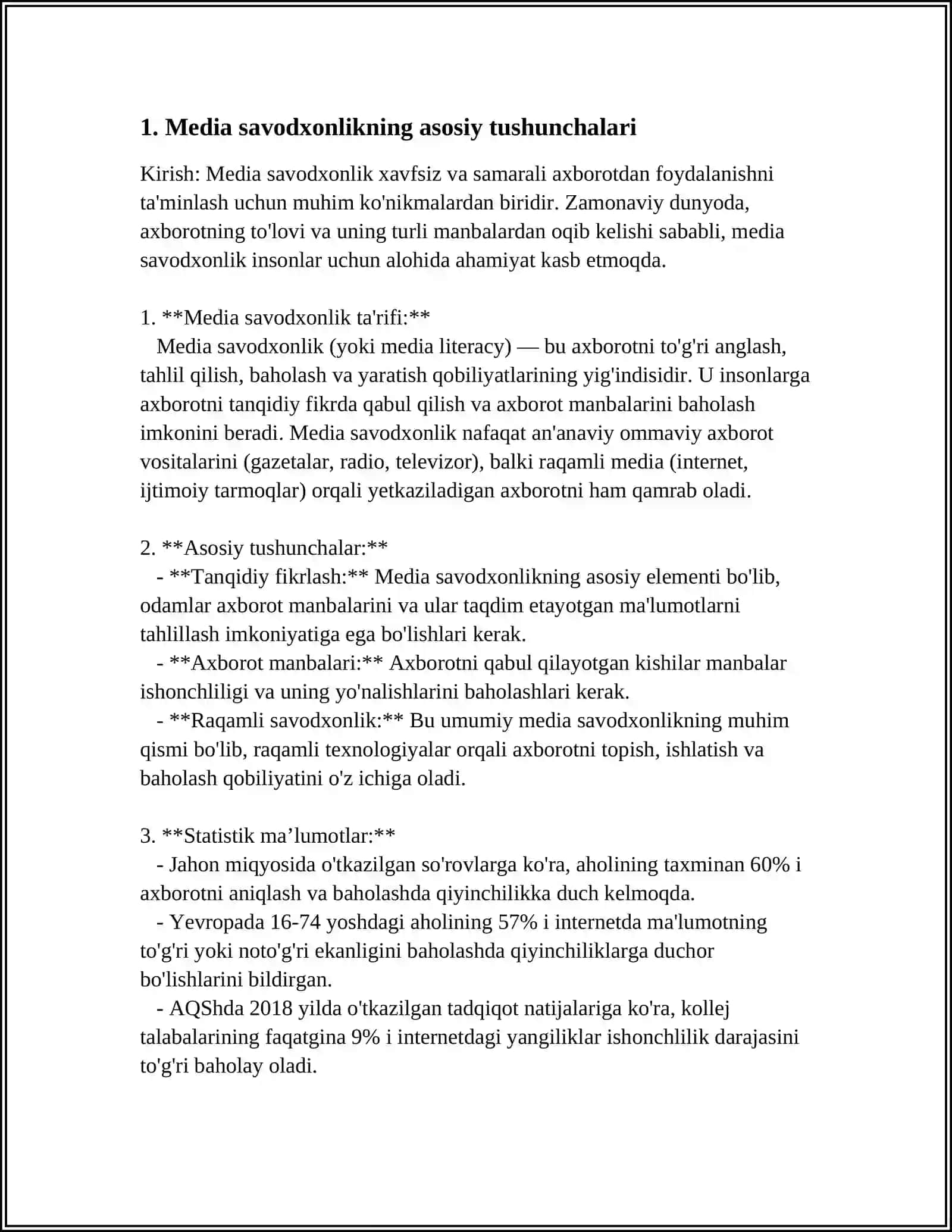 Media savodxonlikning asosiy tushunchalari 4