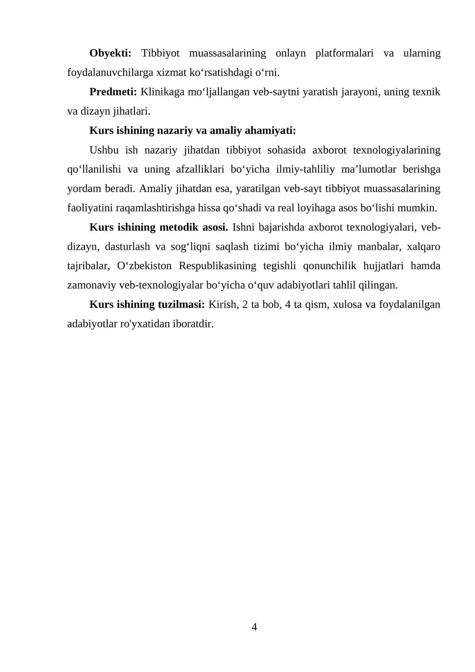 Med klinika web sahifasini yaratish 4