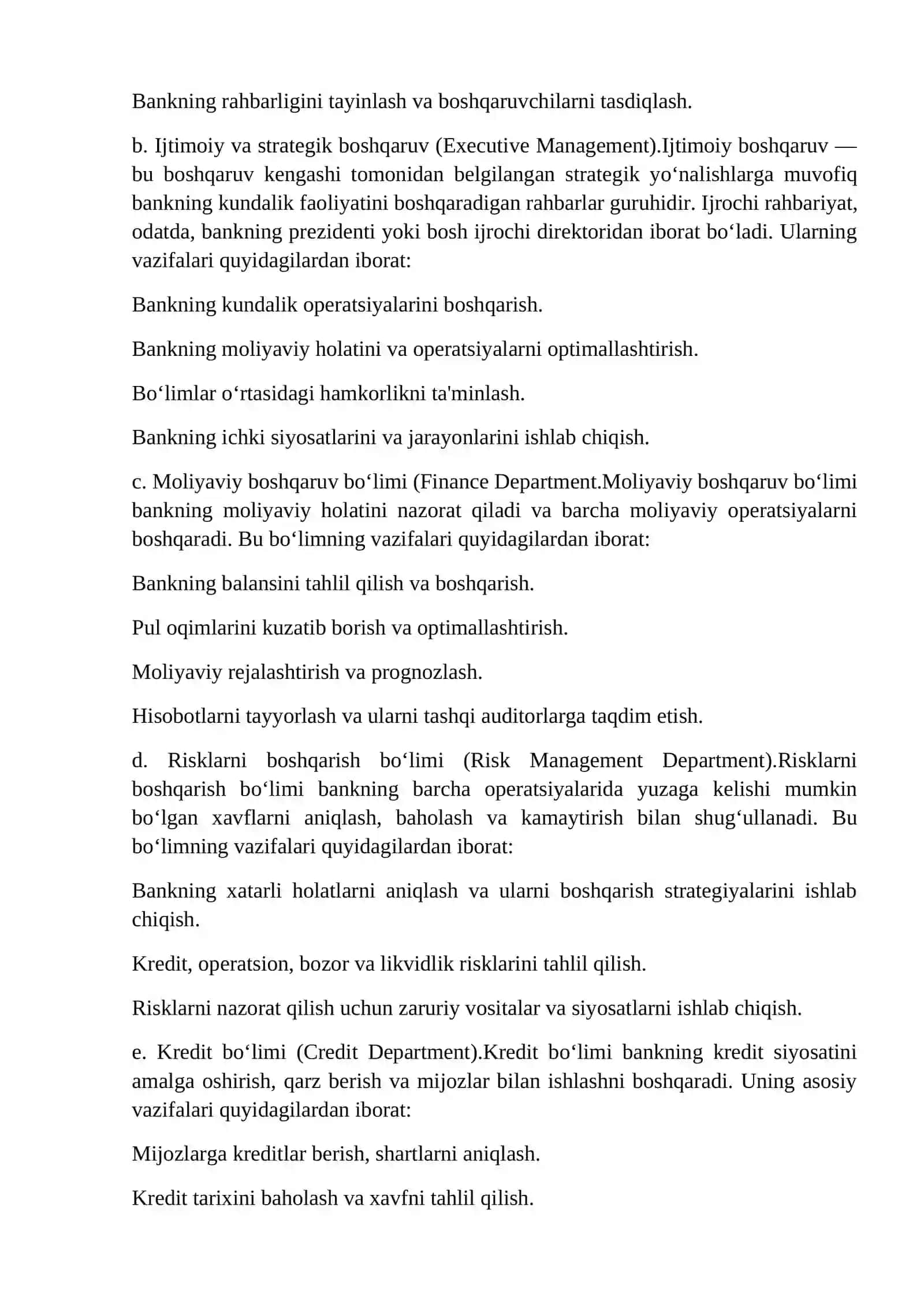 Amaliyot hisoboti. Bank tizimi 4