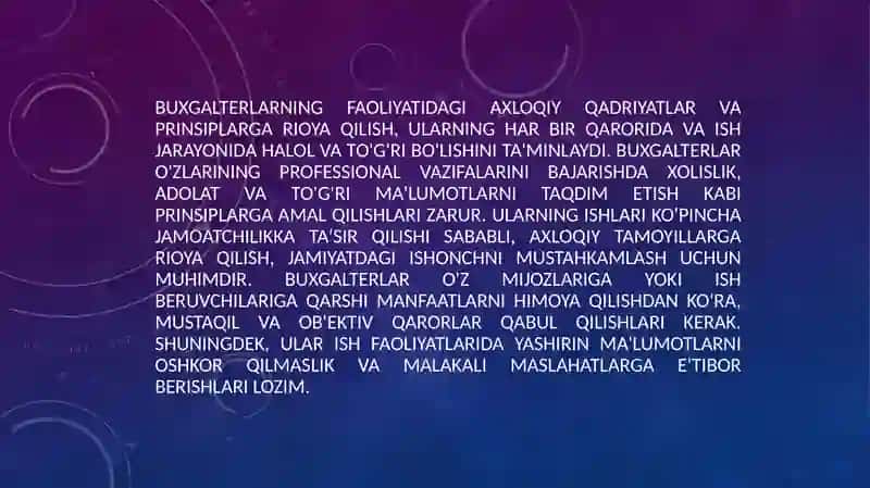 Buxgalterlar professional axloq kodeksi 4
