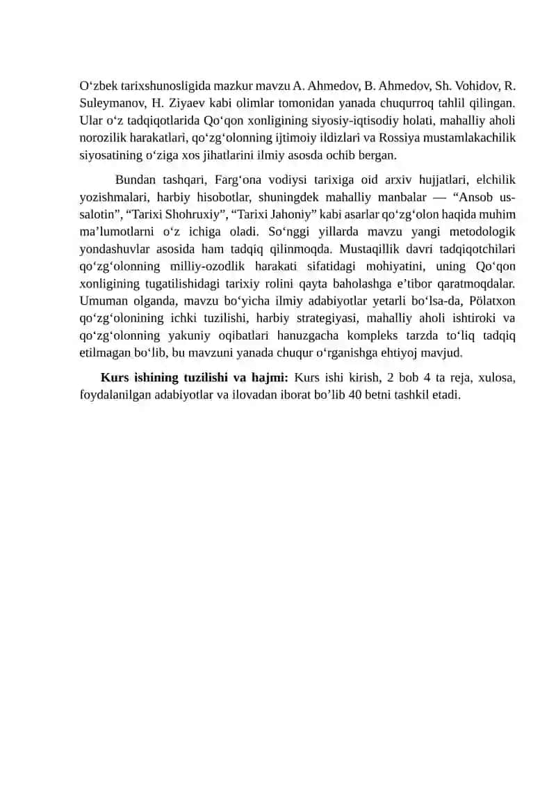 “Pölatxon Qo‘zğoloni: Sabablari, borishi va oqibatlari 4