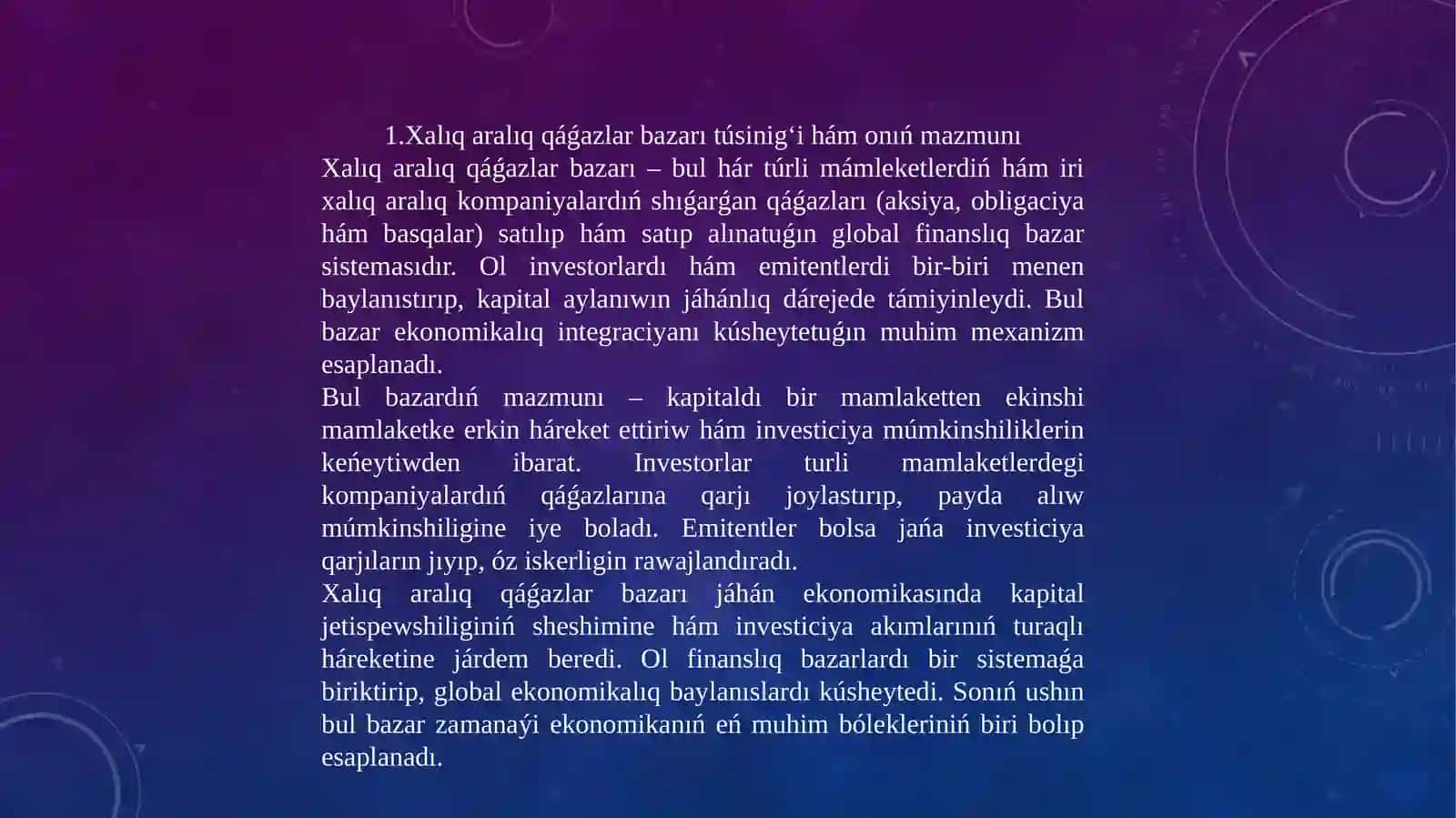 Xalıq aralıq qáǵazlar bazarı 4