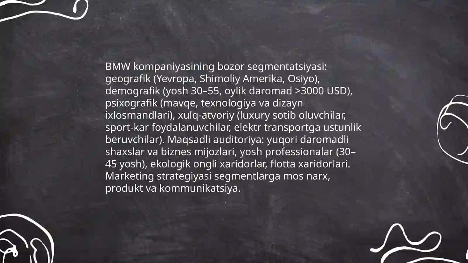 BMW kompaniyasining marketing strategiyalari 4
