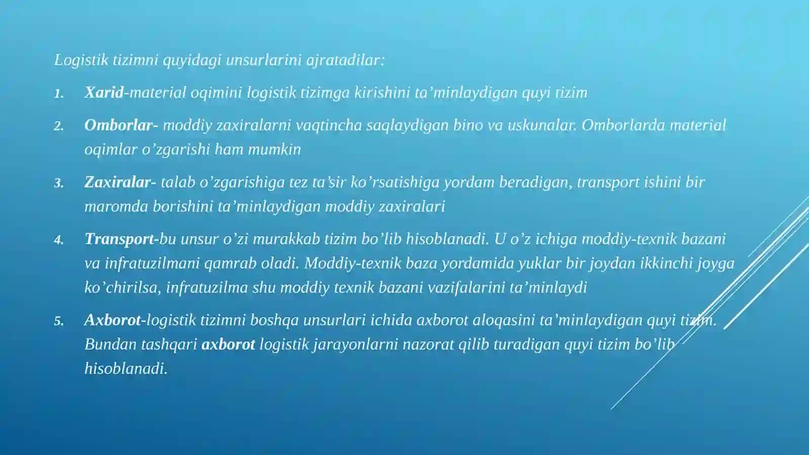 Logistika tizimlari 4