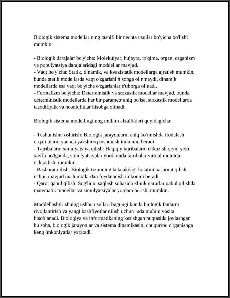BIOLOGIK SISTEMA MODELLARI 4