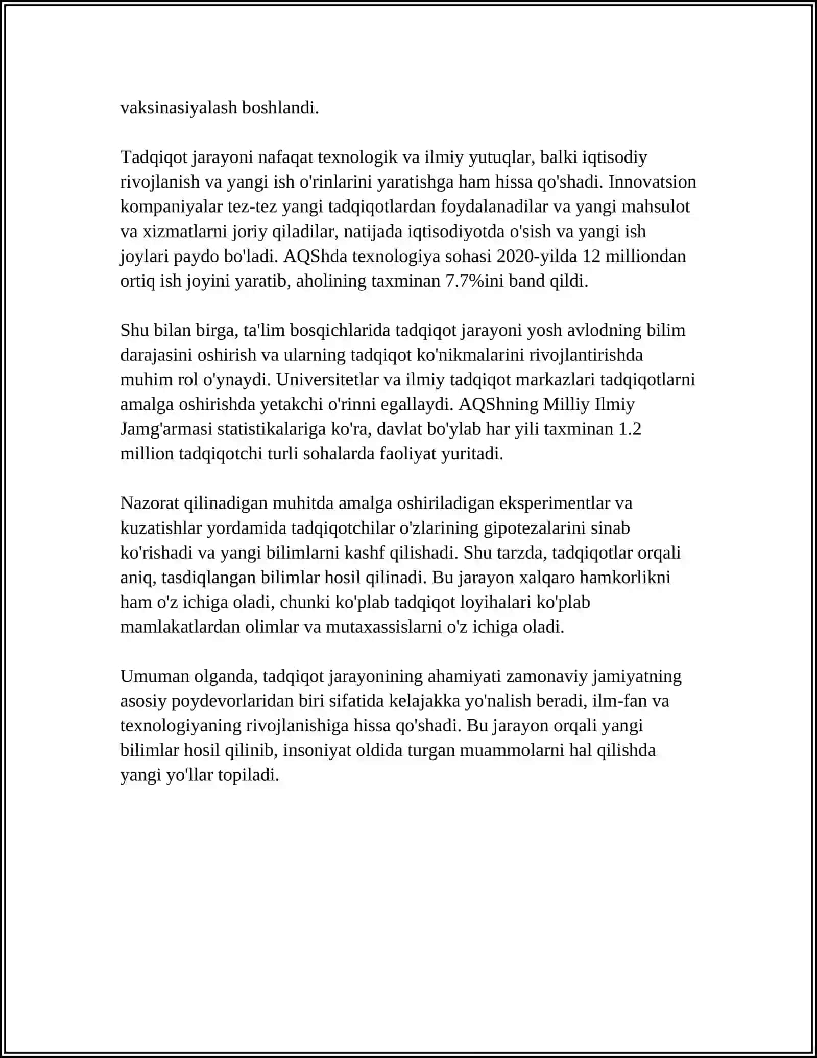 TADQIQOT JARAYONINI TASHKIL ETISH 4