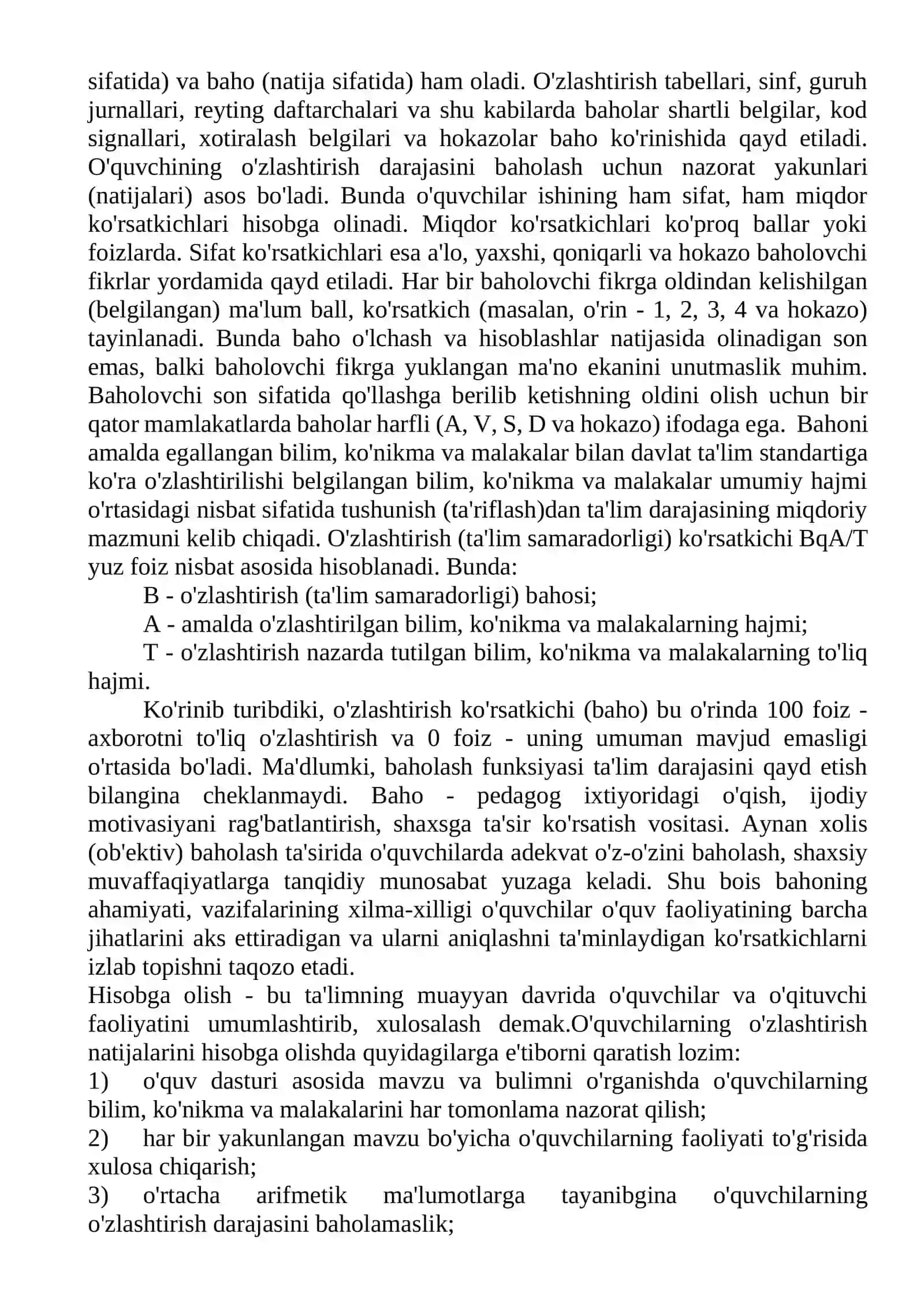 O'quvchilarning bilim, ko'nikma va malakalarini tashxis etish 4