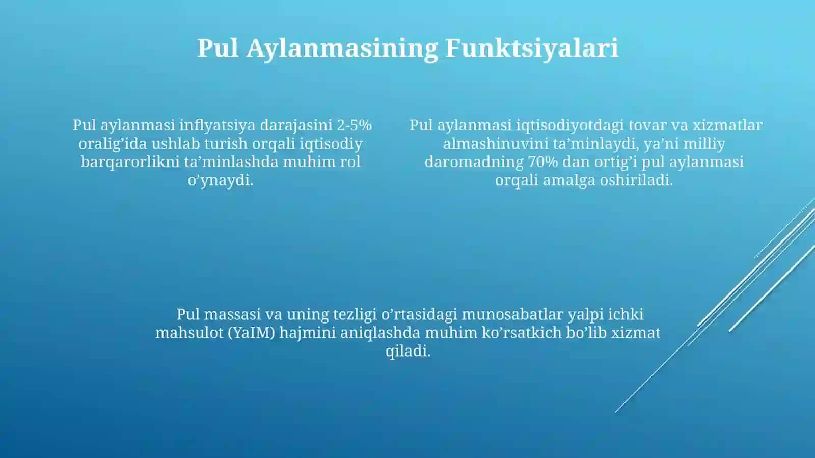 Pul aylanmasi va uning tarkibi 4