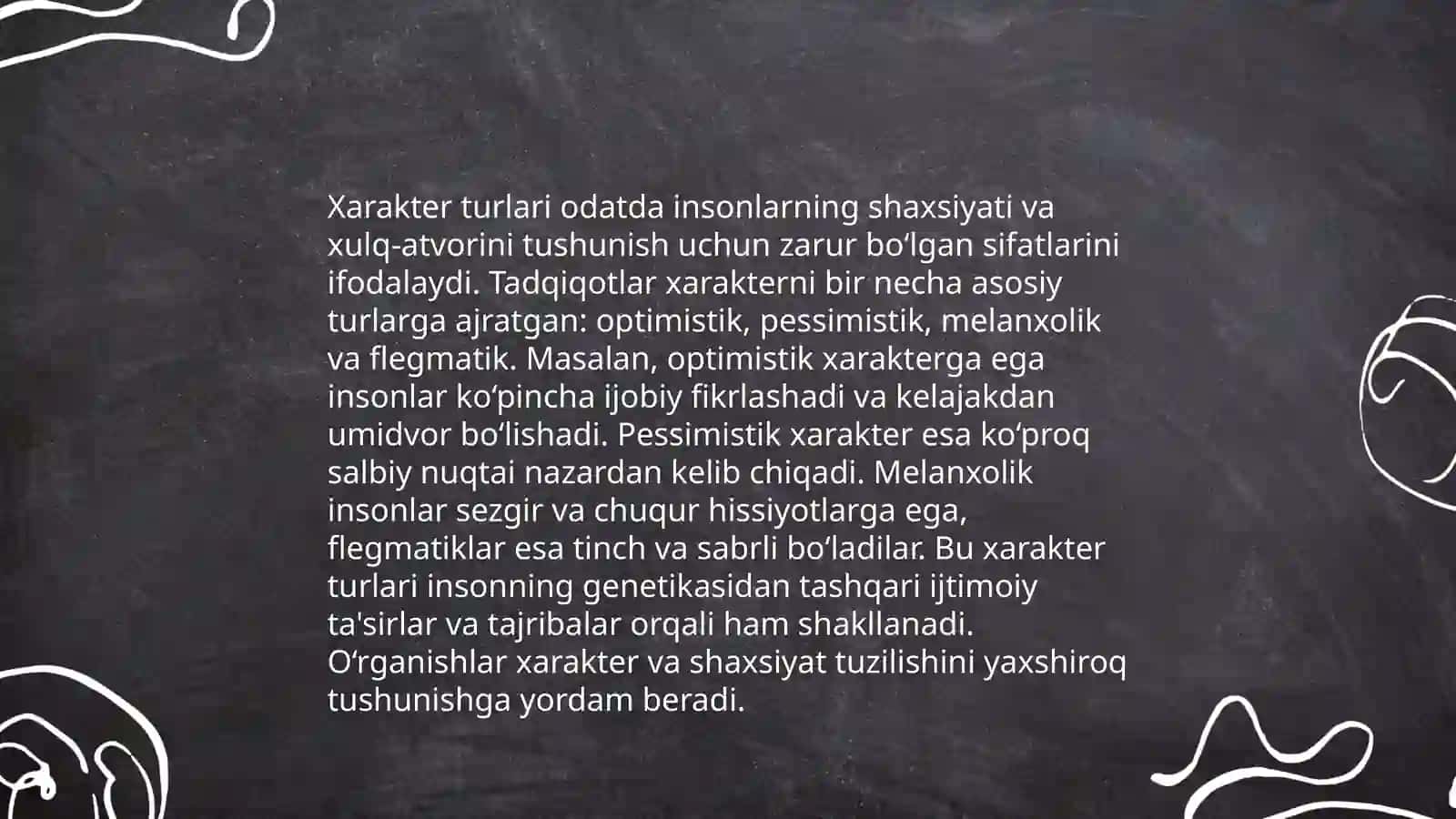 Xarakter va shaxsiyat 4