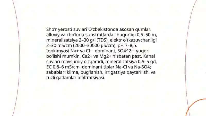 Sho'r suvlarni chuchuklashtirish go'yasi 4