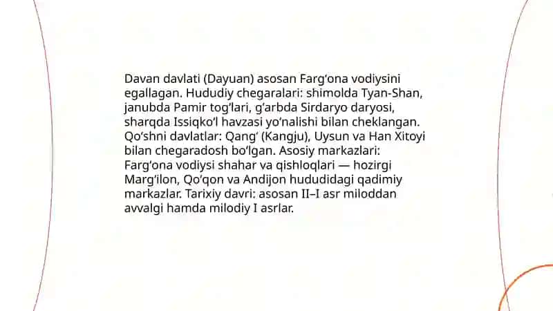 Qang' va davan davlati tarixiy geografiyasi 4