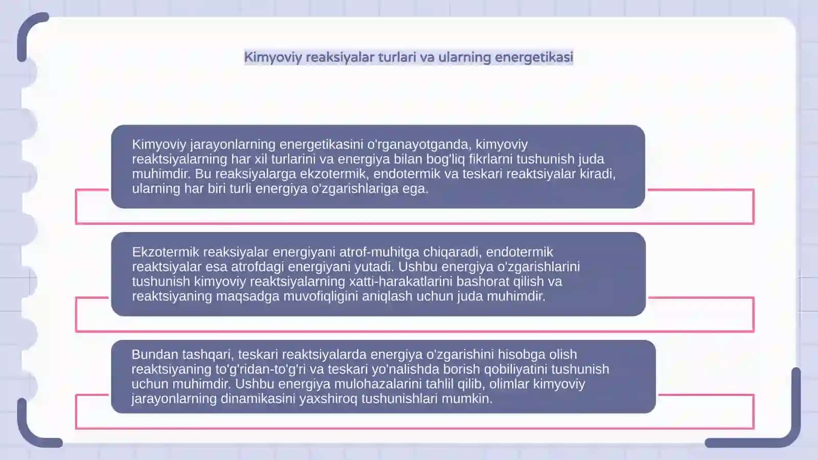 Kimyoviy jarayonlar energetikasi 4