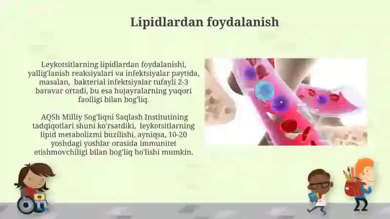 Leykotsitlar metabolizimi xususiyatlari 4