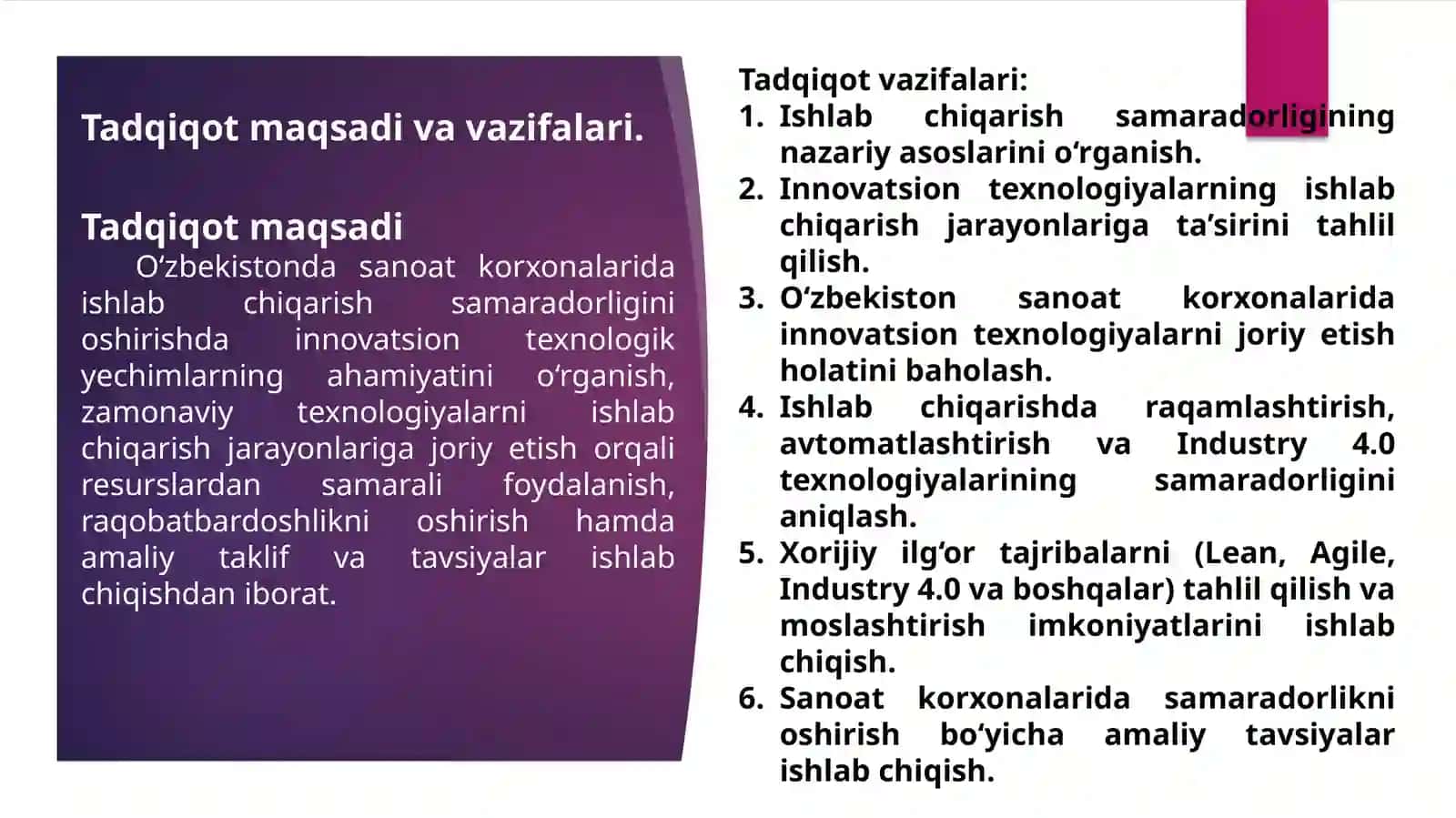 Magistrlik dissertatsiyasi mavzusi 4