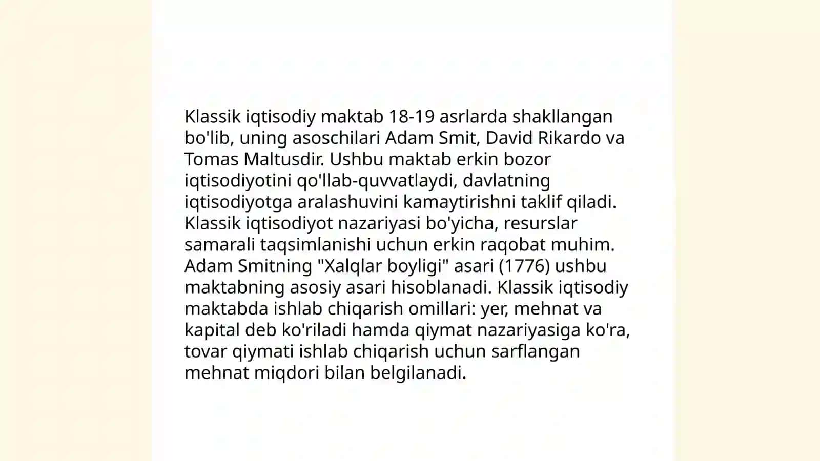 Iqtisodiy taʼlimotlarning tarixi 4