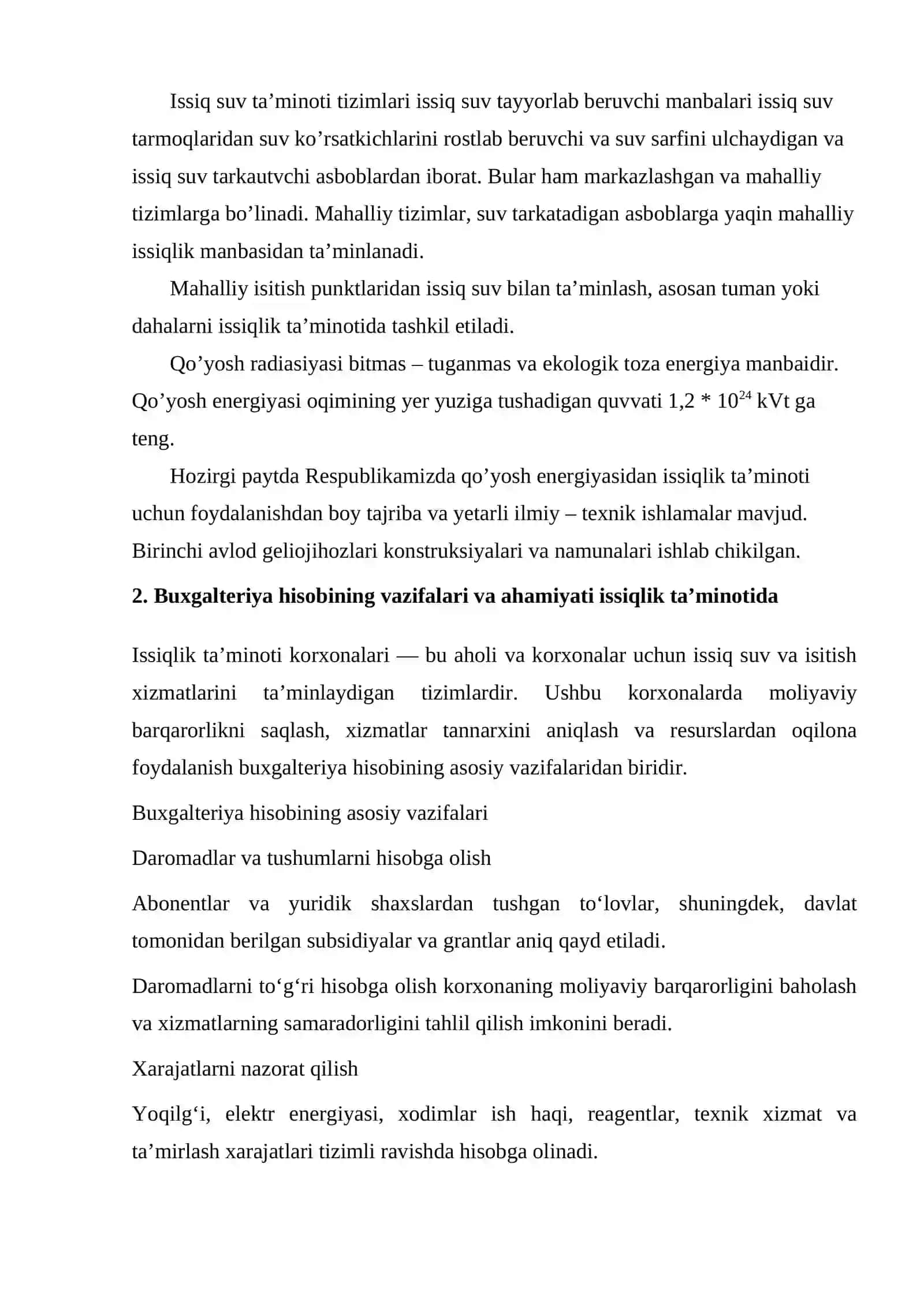 Issiqlik ta'minoti haqida hisobot 4