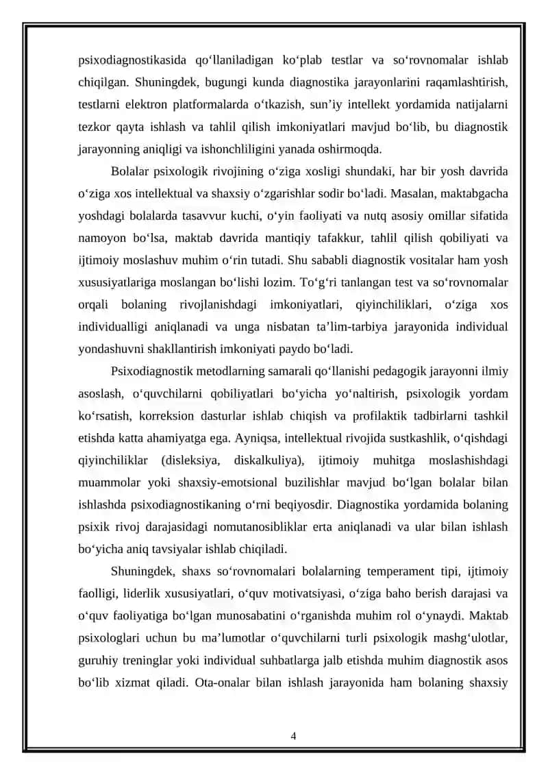 Intellektual testlar va shaxs so'rovnomalari 4