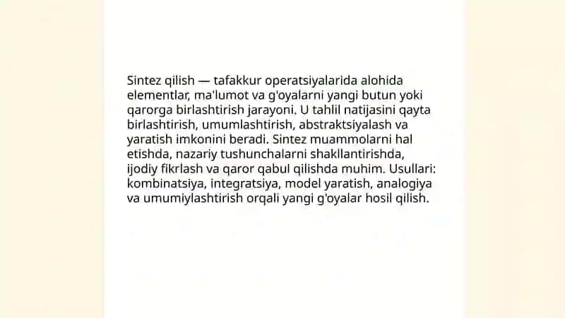 Tafakkur operatsiyalari 4
