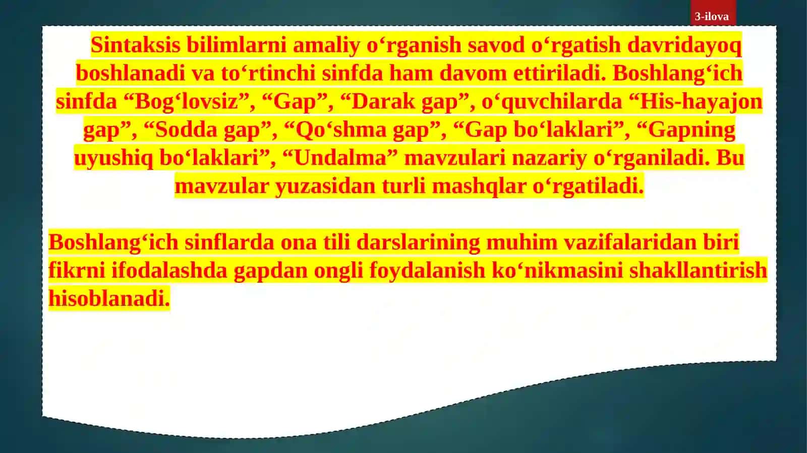 So’z birikmalari va gap ustida ishlash metodikasi 4