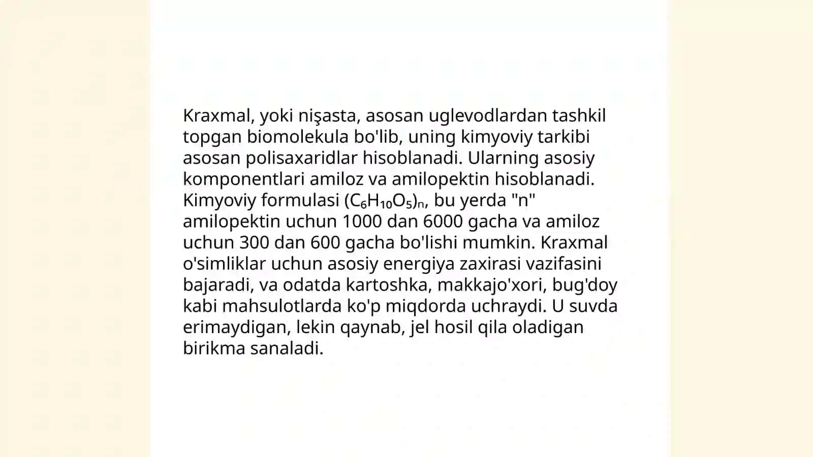 bug`doy uni kraxmalining tarkibi va tuzilishi 4