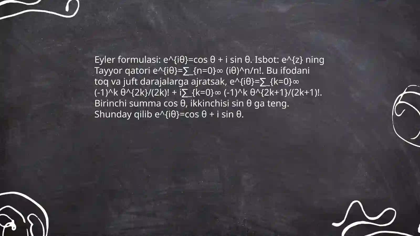 Eyler formulalari 4